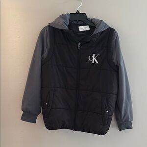 Calvin Klein Kids Black and Gray Jacket
